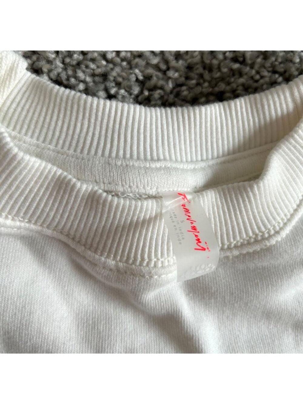 FP Movement Women's Sz Small White Crewneck All Star Embroidered Logo Sweatshirt - Picture 7 of 16